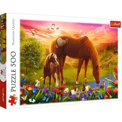 Trefl Pussel Hästar på ängen - Pussel Trefl Pussel Hästar på ängen - Pussel