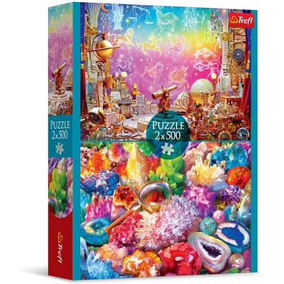 Trefl 2 Puzzels - Cosmos en Kristallen - Puzzel Trefl 2 Puzzels - Cosmos en Kristallen - Puzzel