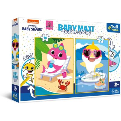 Puzzle Double Face Baby Shark - 2x10 Pièces - Publicité Puzzle Double Face Baby Shark - 2x10 Pièces - Publicité