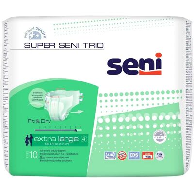 Seni XL Inkontinenzhosen - Atmungsaktiv, Trocken & Bequem - Erwachsene Windeln Seni XL Inkontinenzhosen - Atmungsaktiv, Trocken & Bequem - Erwachsene Windeln