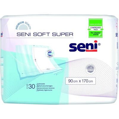 Seni Soft Super Bettschutzunterlagen - 90x170 cm - 30 Stück Seni Soft Super Bettschutzunterlagen - 90x170 cm - 30 Stück