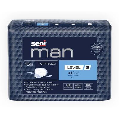 Protections Anatomiques Seni Man Niveau 2 - Pack de 15 - Publicité Protections Anatomiques Seni Man Niveau 2 - Pack de 15 - Publicité