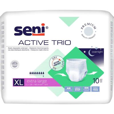 Pantalons absorbants Seni Active XL - Pack de 10 Pantalons absorbants Seni Active XL - Pack de 10