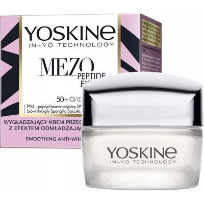Crème lissante anti-âge Yoskine Mezo Peptide pour peau mature 50+ - Crème Anti-Âge - Publicité Crème lissante anti-âge Yoskine Mezo Peptide pour peau mature 50+ - Crème Anti-Âge - Publicité