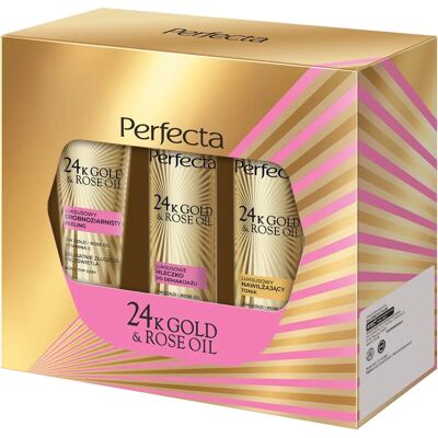 Perfectaset 24k Gold Rose Oil Gesichtspflege-Set Perfectaset 24k Gold Rose Oil Gesichtspflege-Set