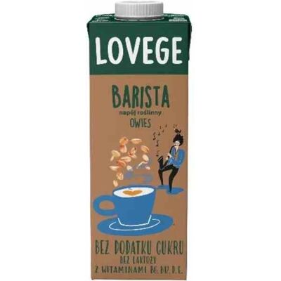Sante Lovege Mleko owsiane wegańskie bez cukru - Napój owsiany 1l Sante Lovege Mleko owsiane wegańskie bez cukru - Napój owsiany 1l
