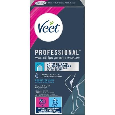 Profesionální voskové pásky Veet pro citlivou pokožku - 40 ks Profesionální voskové pásky Veet pro citlivou pokožku - 40 ks
