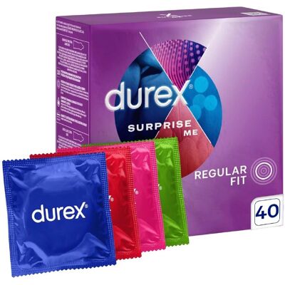 Durex Surprise Me Óvszerek - Vegyes, 40 db Durex Surprise Me Óvszerek - Vegyes, 40 db