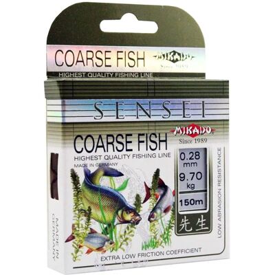 Mikado Sensei Coarse Fish Monofilament - 150m, Vert, 0.280mm - Publicité Mikado Sensei Coarse Fish Monofilament - 150m, Vert, 0.280mm - Publicité