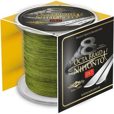 Línea trenzada Nihonto Octa Mikado - 0.26mm/300M - Verde - Cuerda de pesca Línea trenzada Nihonto Octa Mikado - 0.26mm/300M - Verde - Cuerda de pesca