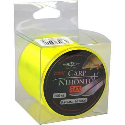 Mikado - Nihonto Carp 600 M - Jaune - Fil de pêche - Publicité Mikado - Nihonto Carp 600 M - Jaune - Fil de pêche - Publicité