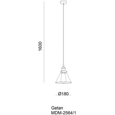Lámpara colgante industrial Italux Getan - Iluminación de techo Lámpara colgante industrial Italux Getan - Iluminación de techo