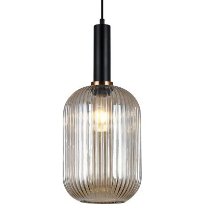 Italux Antiola Black Amber Pendant Light - Pendant Light Italux Antiola Black Amber Pendant Light - Pendant Light