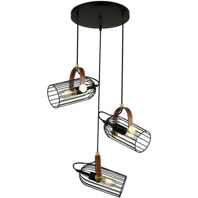 Italux Antoin - Industrial Retro Pendant Light - Black - 3 Light Italux Antoin - Industrial Retro Pendant Light - Black - 3 Light