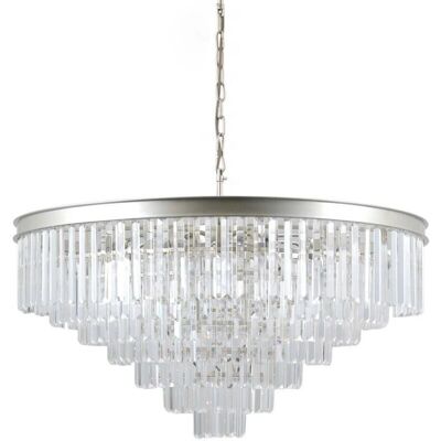 Italux Verdes - Colgante Champagne Dorado - 14 Luces con Pantalla de Cristal Italux Verdes - Colgante Champagne Dorado - 14 Luces con Pantalla de Cristal