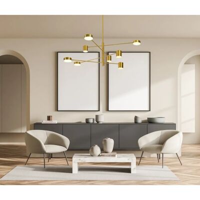 Lampada sospensione multi-braccio in rame Italux Remdal - Lampada da soffitto Lampada sospensione multi-braccio in rame Italux Remdal - Lampada da soffitto
