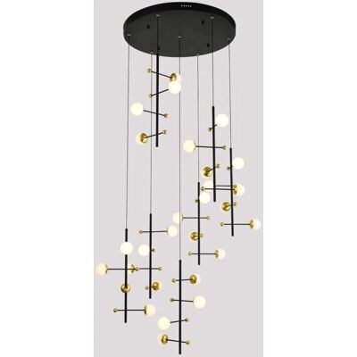 Italux Helmond Modern LED Pendant - Black, Gold, Warm White Italux Helmond Modern LED Pendant - Black, Gold, Warm White