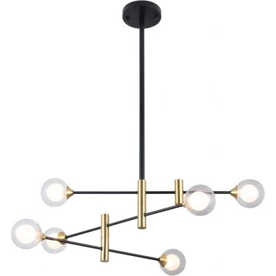 Italux Marino - Black Brass Pendant - G9 6 Light Italux Marino - Black Brass Pendant - G9 6 Light