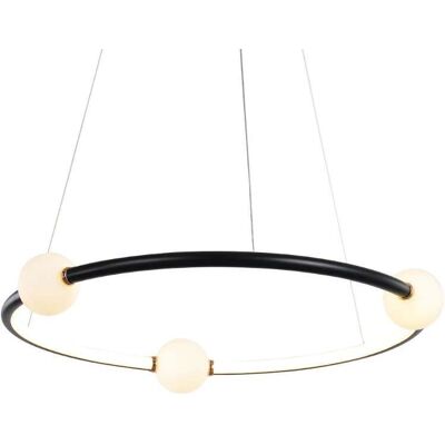 Italux Lausanne - Lámpara Colgante Moderna LED Negro, Rosa, Blanco Cálido 3000K 2100lm Italux Lausanne - Lámpara Colgante Moderna LED Negro, Rosa, Blanco Cálido 3000K 2100lm