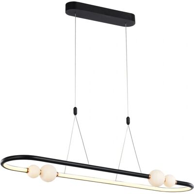 Italux Lausanne - Moderní LED závěsná lampa - Černá, Růžová, Teplá bílá Italux Lausanne - Moderní LED závěsná lampa - Černá, Růžová, Teplá bílá