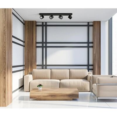 Italux Boniva Ceiling Spotlight Bar - Adjustable Black LEDs Italux Boniva Ceiling Spotlight Bar - Adjustable Black LEDs