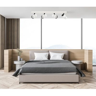 Barre plafonnier Italux Laconi - Moderne 4 lumières GU10 - Publicité Barre plafonnier Italux Laconi - Moderne 4 lumières GU10 - Publicité