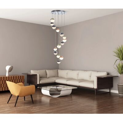 Moderní kaskádové závěsné světlo Italux Mocado - LED, 3000K Moderní kaskádové závěsné světlo Italux Mocado - LED, 3000K