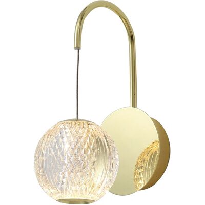 Italux Rosario Classic Wall Lamp LED - Warm white - Gold - 4.2W - Wall Lamp Italux Rosario Classic Wall Lamp LED - Warm white - Gold - 4.2W - Wall Lamp