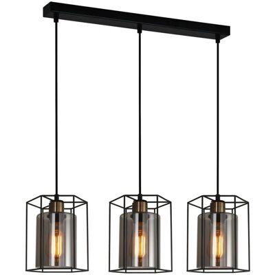 Italux Kalula Industrial Retro 3 Light Bar Pendant Ceiling Light - Ceiling Light Italux Kalula Industrial Retro 3 Light Bar Pendant Ceiling Light - Ceiling Light