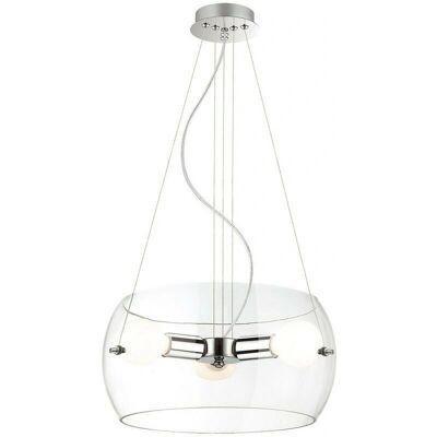 Kromová závěsná lampa Italux Lemio - 3 žárovky E27 Kromová závěsná lampa Italux Lemio - 3 žárovky E27