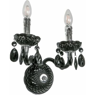 Italux Whiz - Lampada da Parete Nera 2 Luci Italux Whiz - Lampada da Parete Nera 2 Luci