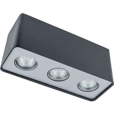 Italux Harris Lampada Moderna Nera da Superficie LED Italux Harris Lampada Moderna Nera da Superficie LED