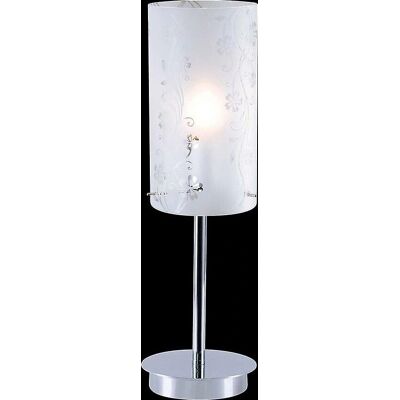 Italux Valve - Nowoczesna lampa stołowa chrom 1 światło z matowym odcieniem - Lampa stołowa Italux Valve - Nowoczesna lampa stołowa chrom 1 światło z matowym odcieniem - Lampa stołowa