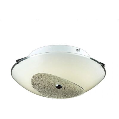 Italux Delia Classic 1 Light White LED Semi Flush Light - Semi Flush Light Italux Delia Classic 1 Light White LED Semi Flush Light - Semi Flush Light