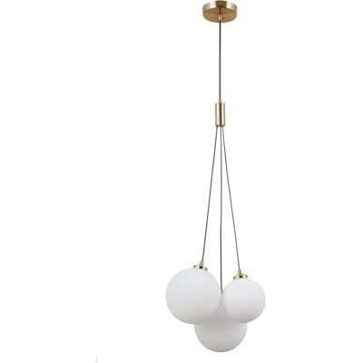 Lustre Perlos Classic 3 en Laiton Miel - Applique de plafond - Publicité Lustre Perlos Classic 3 en Laiton Miel - Applique de plafond - Publicité