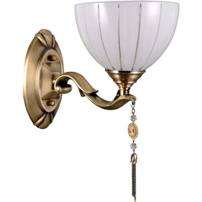 Italux Baxio - Lampada da parete dorata con diffusore in vetro lattiginoso - E27 Italux Baxio - Lampada da parete dorata con diffusore in vetro lattiginoso - E27
