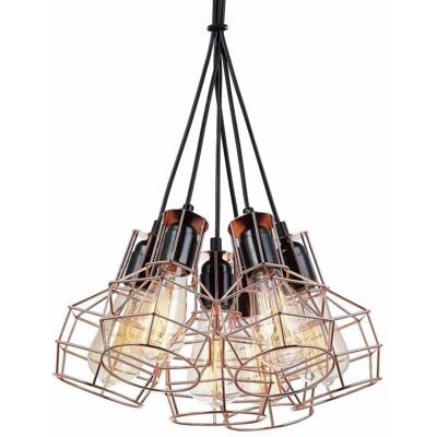 Italux Perifo - Lámpara Colgante Industrial y Retro - 6 E27 Italux Perifo - Lámpara Colgante Industrial y Retro - 6 E27
