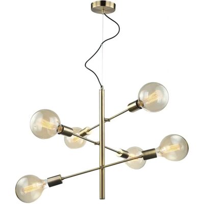 Italux Madalyn Antique Bronze Pendant Light - 6 Light E27 Italux Madalyn Antique Bronze Pendant Light - 6 Light E27
