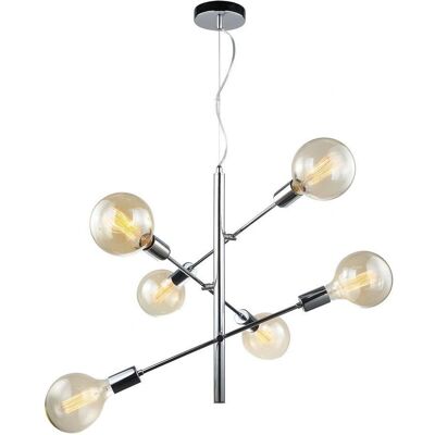 Italux Madalyn - Chrome Pendant Light 6 Light - Pendant Lamp Italux Madalyn - Chrome Pendant Light 6 Light - Pendant Lamp