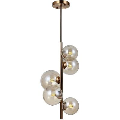 Lustre suspendu moderne 5 lumières Italux Canello - Plafonnier - Publicité Lustre suspendu moderne 5 lumières Italux Canello - Plafonnier - Publicité