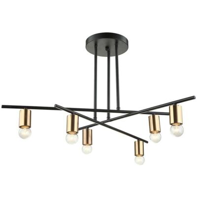 Italux Normani - Lámpara de Techo Industrial y Retro - 6 Luz, E27 Italux Normani - Lámpara de Techo Industrial y Retro - 6 Luz, E27