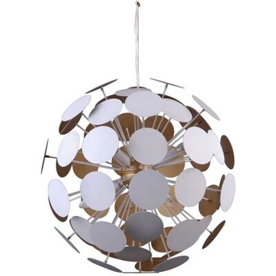 Italux Mailone - Lampada a sospensione moderna bianca, dorata 6 luci - Lampada a sospensione Italux Mailone - Lampada a sospensione moderna bianca, dorata 6 luci - Lampada a sospensione