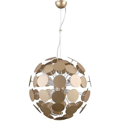 Italux Mailone - Lampada a Sospensione Moderna Bianca, Dorata 6 Luci - Lampada a Sospensione Italux Mailone - Lampada a Sospensione Moderna Bianca, Dorata 6 Luci - Lampada a Sospensione