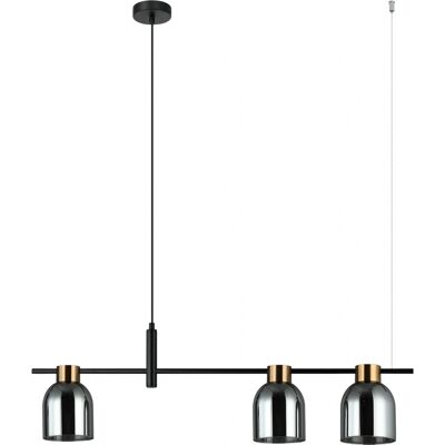 Italux PND-66892-3-BK-SG Lampe suspendue moderne en acier noir - Éclairage plafond - Publicité Italux PND-66892-3-BK-SG Lampe suspendue moderne en acier noir - Éclairage plafond - Publicité