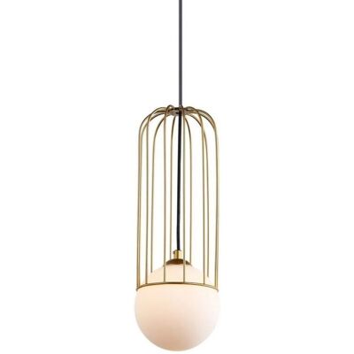 Lampada a Sospensione Moderna Italux Simon - Oro e Bianco - G9 Lampada a Sospensione Moderna Italux Simon - Oro e Bianco - G9