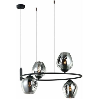 Italux Roxane - Lámpara colgante negra, 4 luces - IP20 Italux Roxane - Lámpara colgante negra, 4 luces - IP20