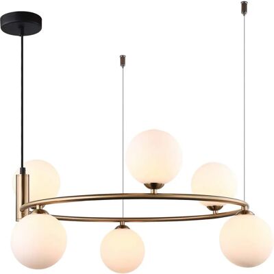 Italux Amily - Lampada Sospensione Moderna G9 - 6 Luci, Bianco Italux Amily - Lampada Sospensione Moderna G9 - 6 Luci, Bianco