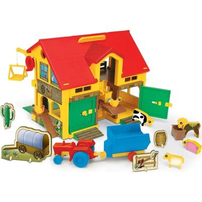 Ensemble Maison de Jeu Ferme Wader, Boîte 37cm, Tracteur Jouet - Publicité Ensemble Maison de Jeu Ferme Wader, Boîte 37cm, Tracteur Jouet - Publicité