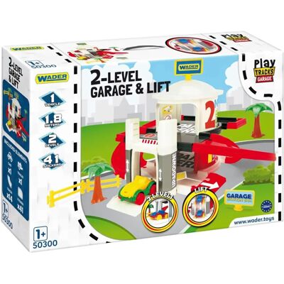 Wader Modell 50300 Garage mit Aufzug - Spielzeugauto Wader Modell 50300 Garage mit Aufzug - Spielzeugauto