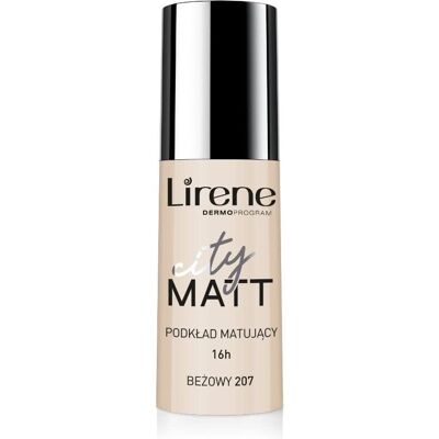 Lirene City Matt Beige Liquid Foundation - Face Makeup Lirene City Matt Beige Liquid Foundation - Face Makeup